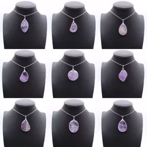 Colgante de amatista - Joyería mineral pura
