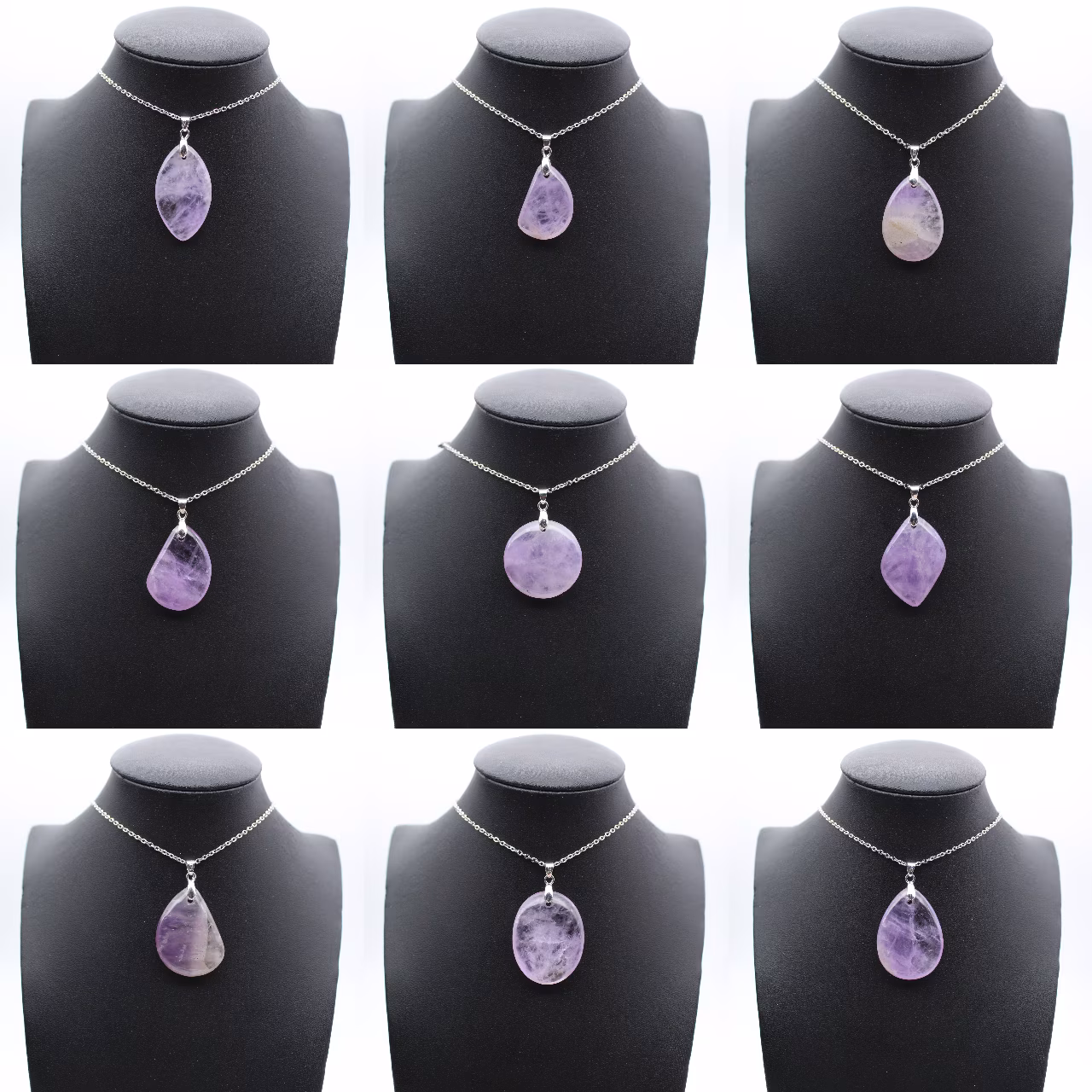 Colgante de amatista - Joyería mineral pura
