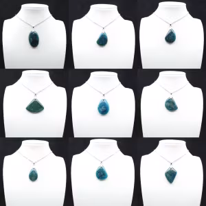 Colgante de apatita azul de Madagascar - Piedra natural