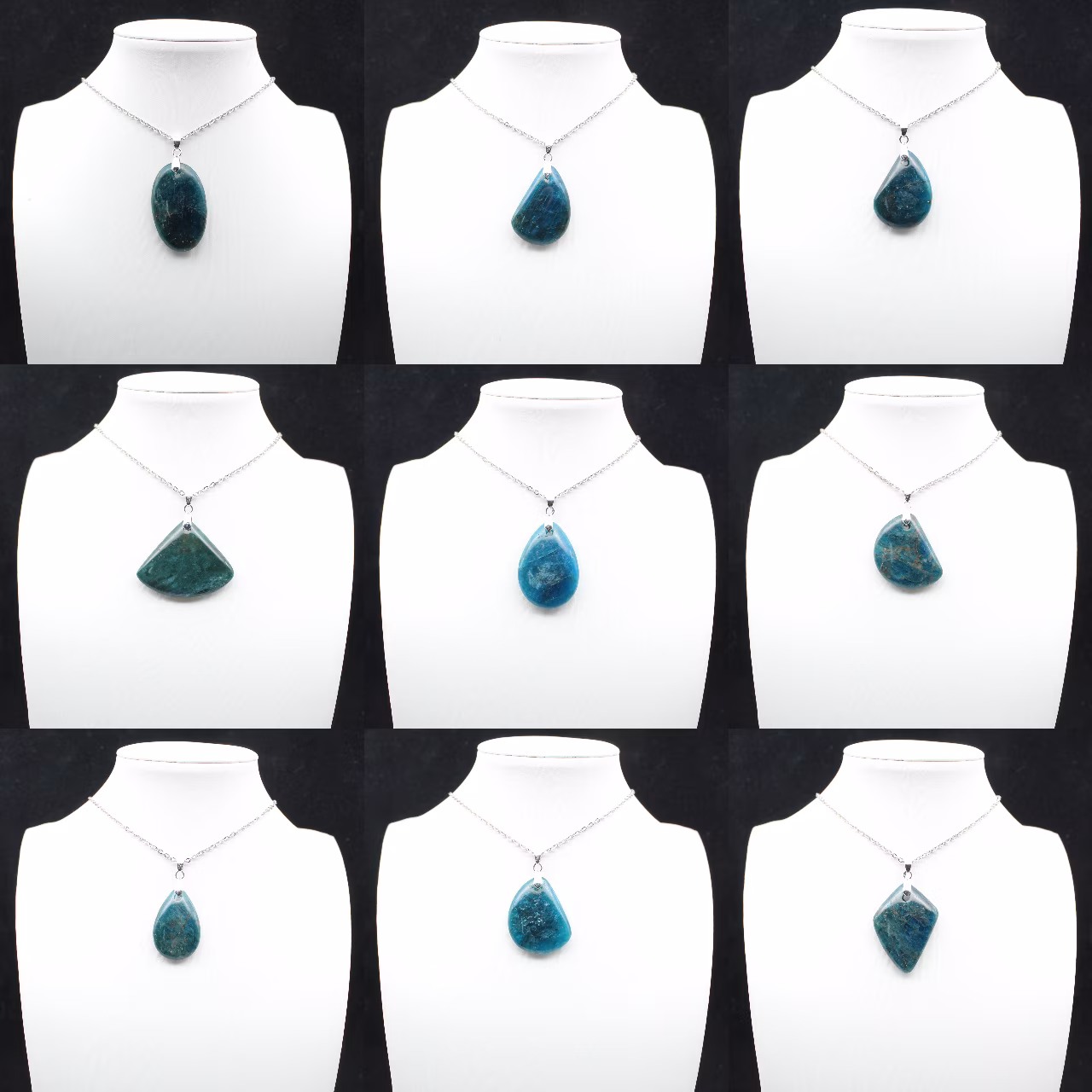 Colgante de apatita azul de Madagascar - Piedra natural