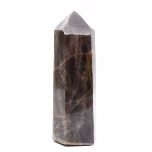 Prisma de microclina natural - Piedra lunar negra de Madagascar