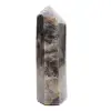 Prisma de piedra lunar negra grande - Microclina de Madagascar - 1