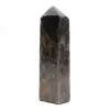 Prisma de piedra lunar negra grande - Microclina de Madagascar - 2