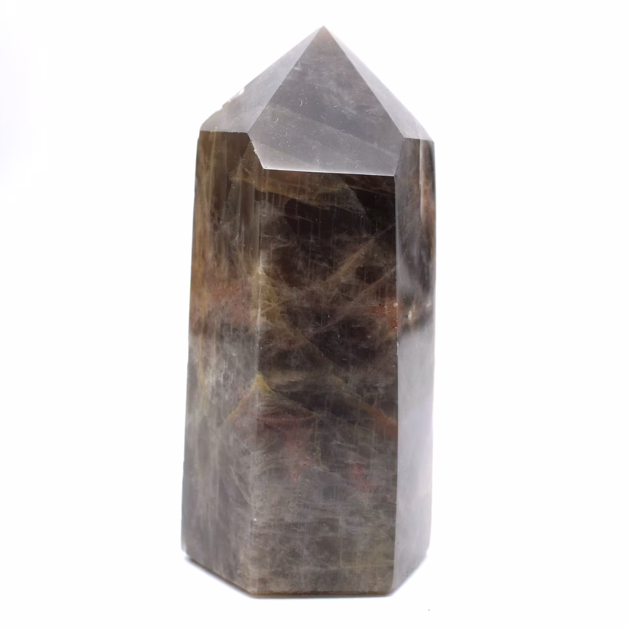 Prisma de microclina de Madagascar - Gabinete de piedra lunar negra