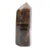 Prisma de microclina facetado - Piedra lunar negra de colección - 1