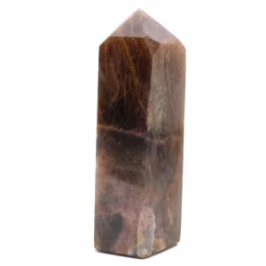 Prisma de microclina facetado - Piedra lunar negra de colección