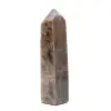Prisma de microclina geométrica - Piedra lunar negra de Madagascar - 0