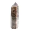 Prisma de microclina geométrica - Piedra lunar negra de Madagascar - 1