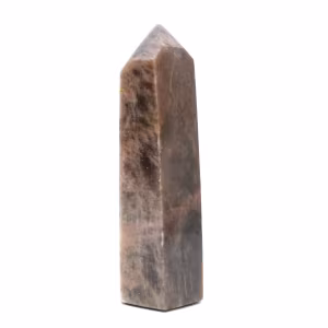 Prisma de microclina geométrica - Piedra lunar negra de Madagascar