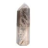 Prisma mineral de microclina - Auténtica piedra lunar negra - 1