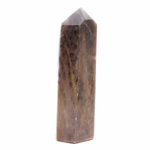 Prisma mineral de microclina - Auténtica piedra lunar negra