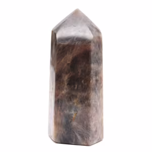 Prisma de microclina de Madagascar - Piedra lunar negra pura