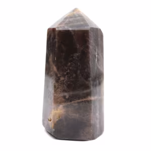 Prisma de piedra lunar negra de Madagascar - Microclina densa