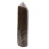 Prisma de microclina ligero - Piedra lunar negra de Madagascar - 1