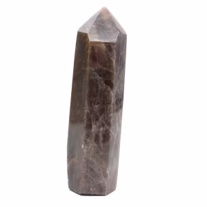 Prisma de microclina ligero - Piedra lunar negra de Madagascar
