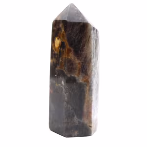 Prisma de microclina malgache - Piedra lunar negra
