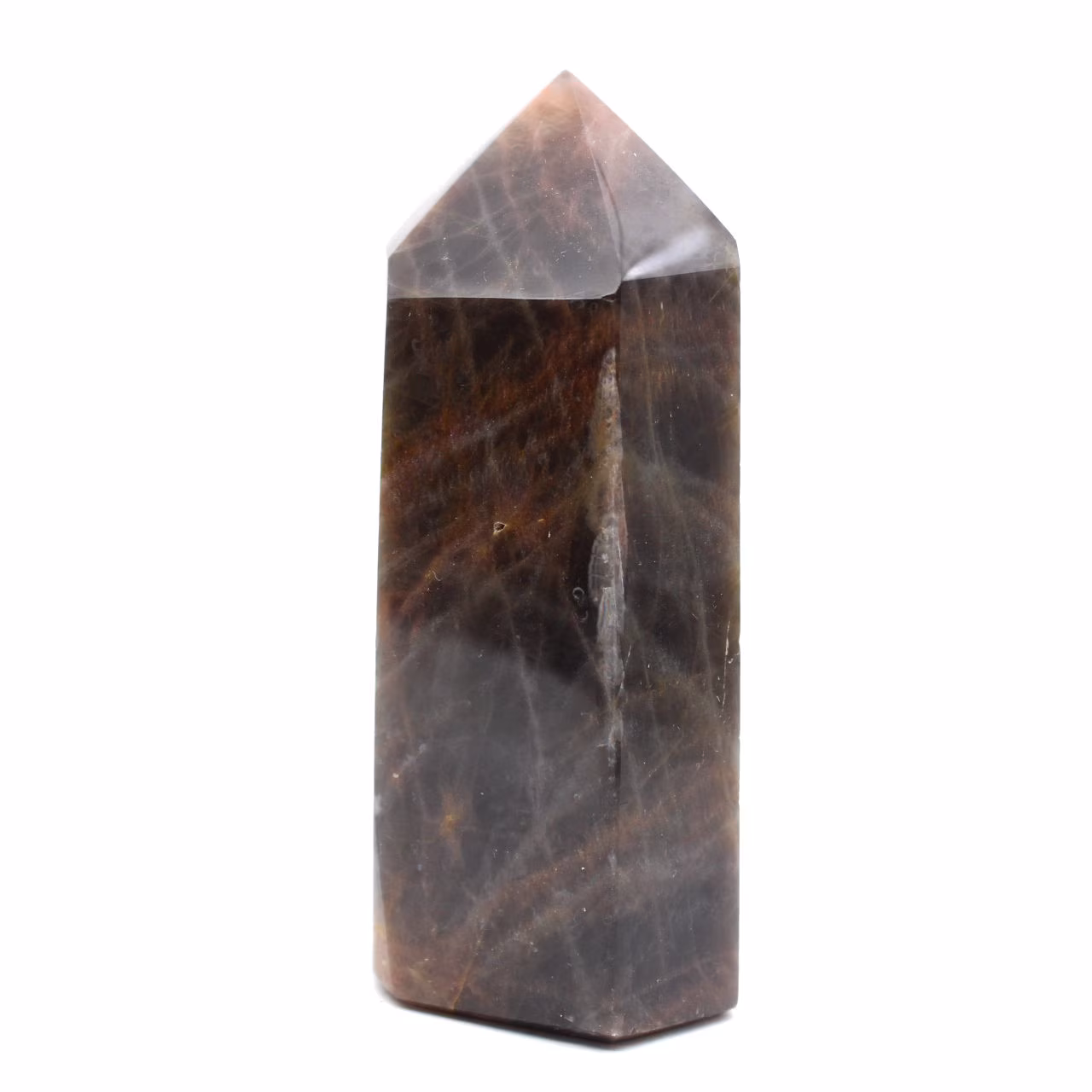 Prisma de la colección Microclina - Mineral de piedra lunar negra