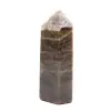 Prisma de microclina alargado - Piedra lunar negra coleccionable - 2
