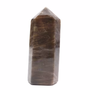 Prisma de microclina alargado - Piedra lunar negra coleccionable