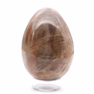 Huevo de piedra lunar negra de Madagascar (355 g)