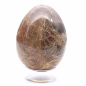 Huevo de piedra lunar negra - 205 g