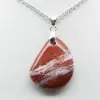 Colgante de jaspe rojo geológico - 0