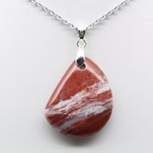 Colgante de jaspe rojo geológico
