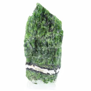 Cromodiópsido finlandés en bruto, muestra mineral verde, 120 g