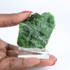 Diópsido de cromo natural en bruto, ejemplar verde de Finlandia, 80 g - 1
