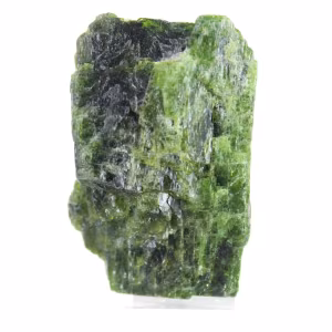 Cromidópsido en bruto de colección, piedra verde finlandesa, 65 g