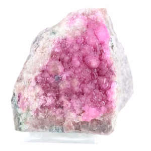 Cobaltocalcite du Congo : cristaux colorés sur gangue