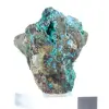 Brochantita chilena: mineral en bruto sobre ganga y basamento. - 4