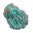Brochantita chilena: mineral en bruto sobre ganga y basamento.