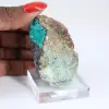 Brochantita en bruto de Chile - Cristales naturales sobre un soporte - 1