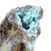 Piedra coleccionable de brochantita en bruto de Chile sobre una base. - 5