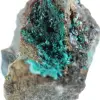 Mineral de brochantita verde en bruto de Chile en ganga - 5