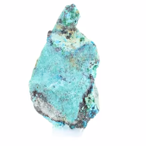 Mineral de brochantita en bruto de Chile sobre una base.