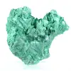 Ejemplar de malaquita en fibras verdes del Congo, expositor acrílico - 0