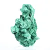 Malaquita fibrosa esbelta de la RDC, mineral auténtico sobre peana - 1