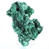 Malaquita fibrosa esbelta de la RDC, mineral auténtico sobre peana - 3