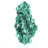 Malaquita fibrosa esbelta de la RDC, mineral auténtico sobre peana - 4