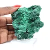 Malaquita compacta de brillo sedoso del Congo, montada sobre acrílico - 6