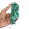 Columna de malaquita fibrosa del Congo, ejemplar sobre peana acrílica - 7