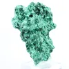 Malaquita fibrosa de perfil plano de la RDC, mineral decorativo sobre peana - 2