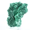 Malaquita fibrosa de perfil plano de la RDC, mineral decorativo sobre peana - 4