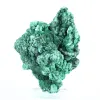 Muestra de malaquita fibrosa congoleña sobre peana transparente - 4
