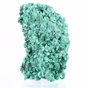 Malaquita fibrosa del Congo, piedra de colección de brillo satinado