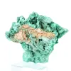 Malaquita natural de textura fibrosa del Congo, pieza sobre peana - 3