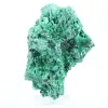 Malaquita del Congo de estructura fibrosa, ejemplar mineral sobre peana - 0