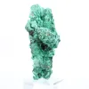 Malaquita del Congo de estructura fibrosa, ejemplar mineral sobre peana - 1